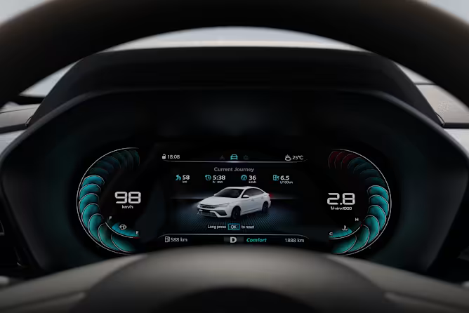 لوحة العدادات الديجيتال في MG 5